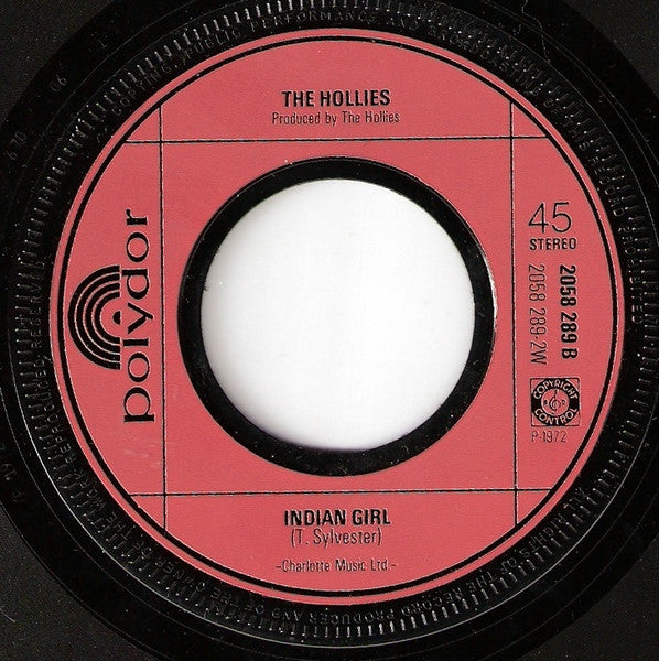 The Hollies : Magic Woman Touch / Indian Girl (7", Single)