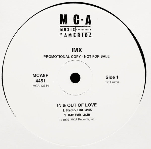 IMX : In & Out Of Love (12", Promo)