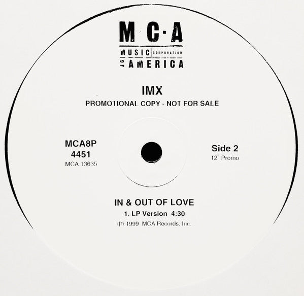 IMX : In & Out Of Love (12", Promo)