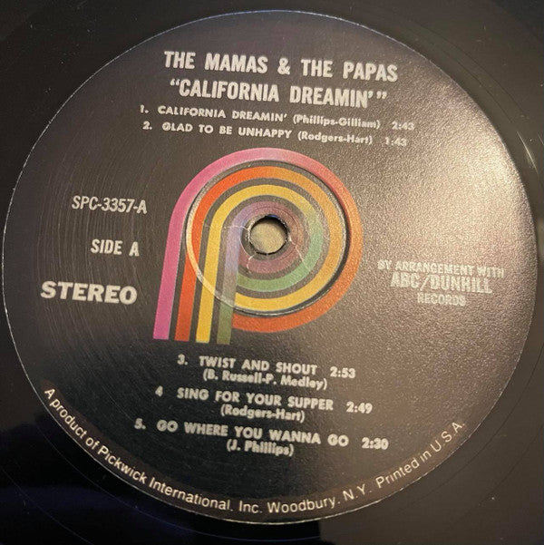 The Mamas & The Papas : California Dreamin' (LP, Comp, RE, Alt)