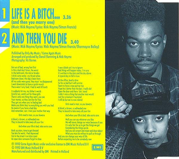 2 The Core : Life Is A Bitch... (CD, Single)