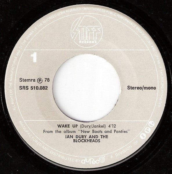 Ian Dury & The Blockheads* : Wake Up! (7", Single)
