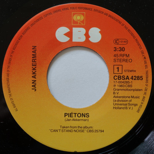 Jan Akkerman : Piétons (7", Single)