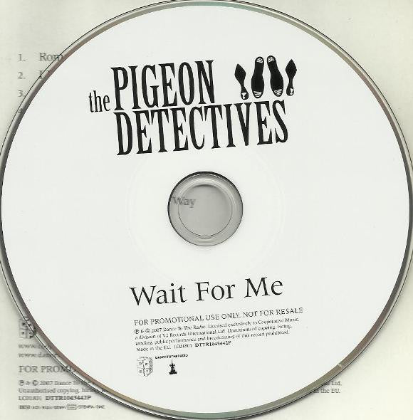 The Pigeon Detectives : Wait For Me (CD, Promo, Car)
