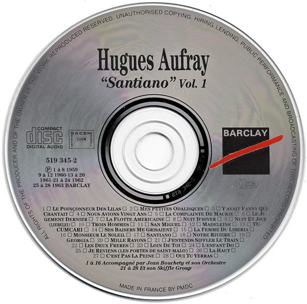 Hugues Aufray : Santiano - Volume 1 - Versions Originales (CD, Comp)