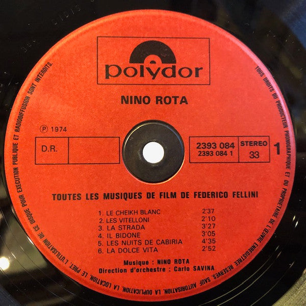 Nino Rota : Toutes Les Musiques De Film De Fellini (LP, Comp, RE)