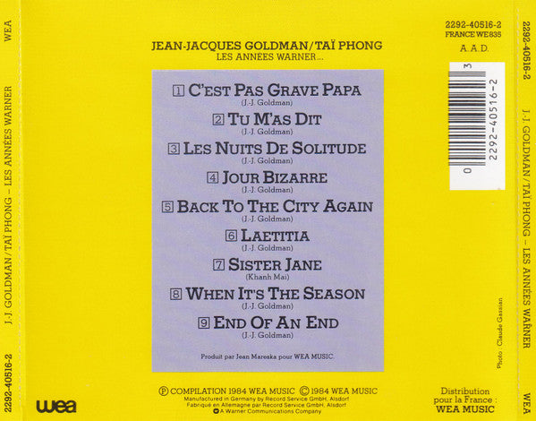 Jean-Jacques Goldman / Taï Phong : Les Années Warner (CD, Comp, RE)