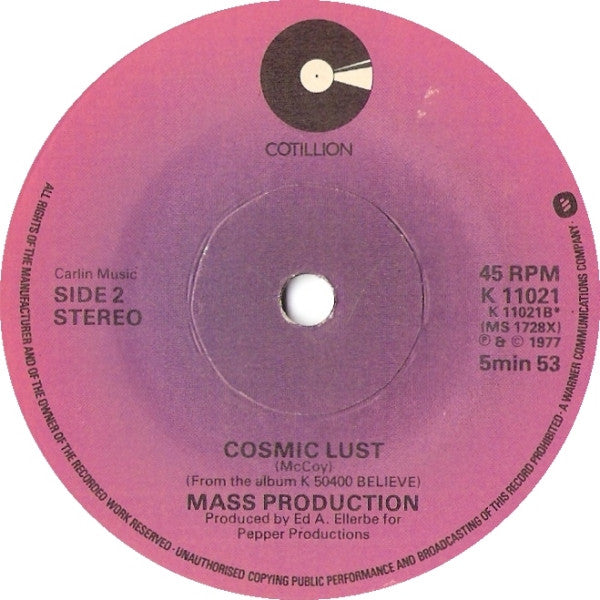 Mass Production : I Believe In Music (7")