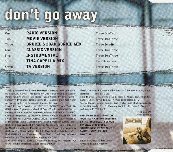 Sweetbox : Don't Go Away (CD, Maxi)