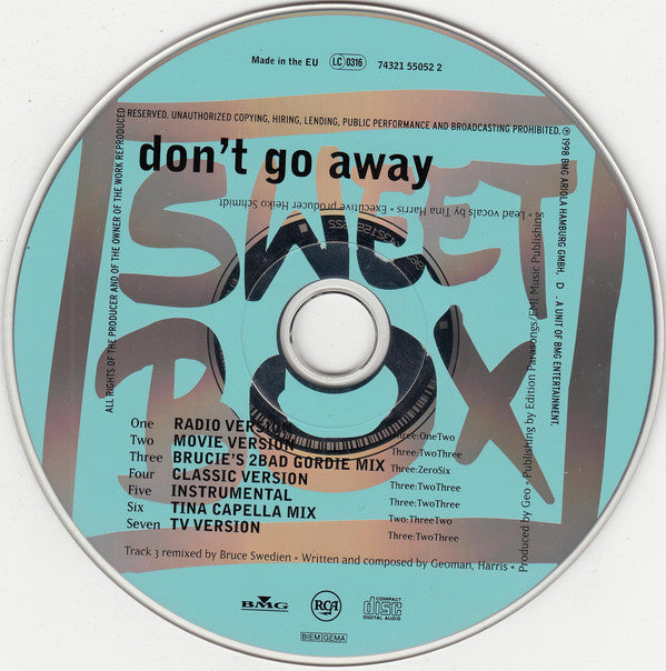 Sweetbox : Don't Go Away (CD, Maxi)