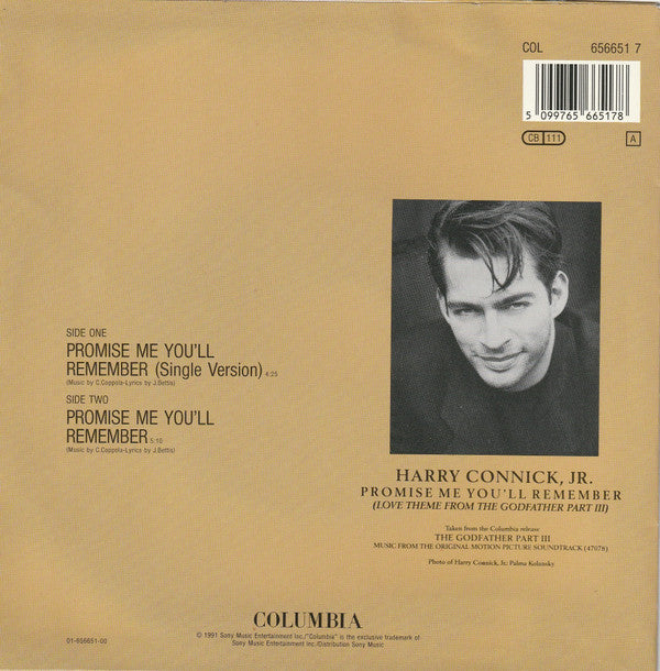 Harry Connick, Jr. : Promise Me You'll Remember (7", Single)