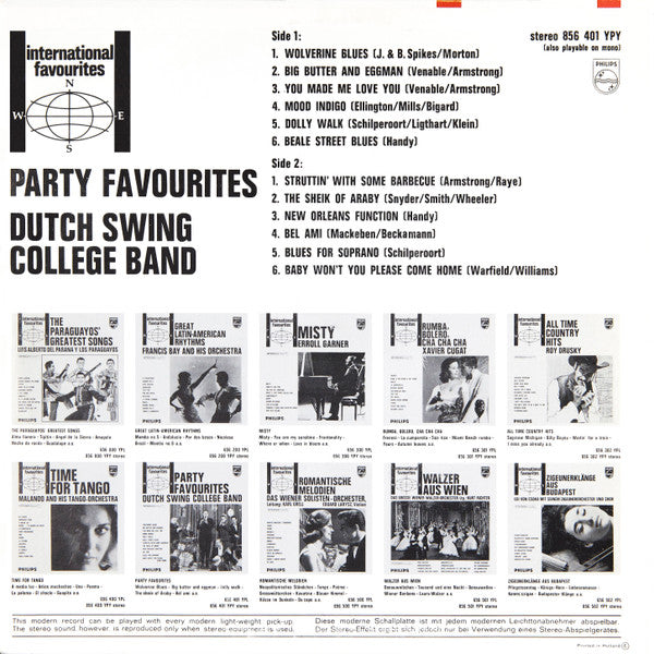 The Dutch Swing College Band : Party Favourites (LP, RE)