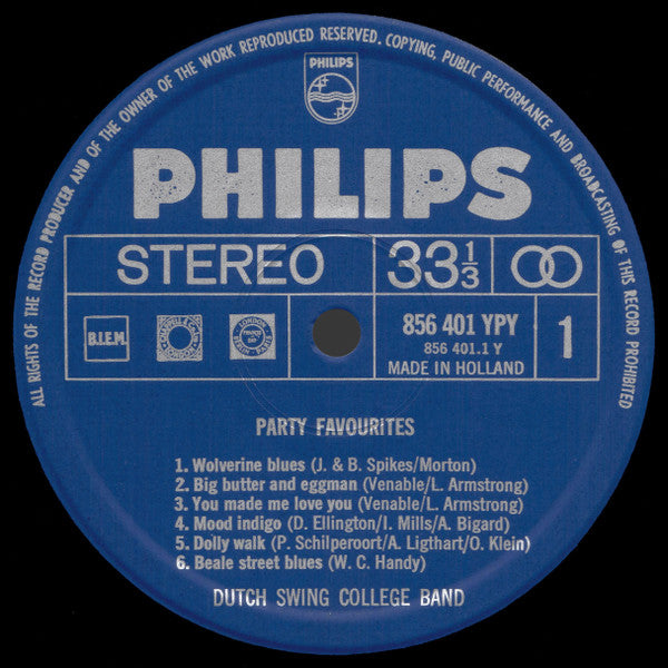 The Dutch Swing College Band : Party Favourites (LP, RE)