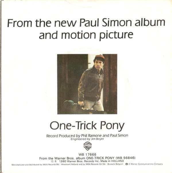 Paul Simon : Late In The Evening (7", Single)