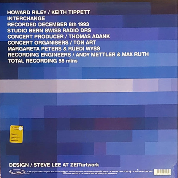 Keith Tippett & Howard Riley : Interchange (LP, Album, RE, 180)