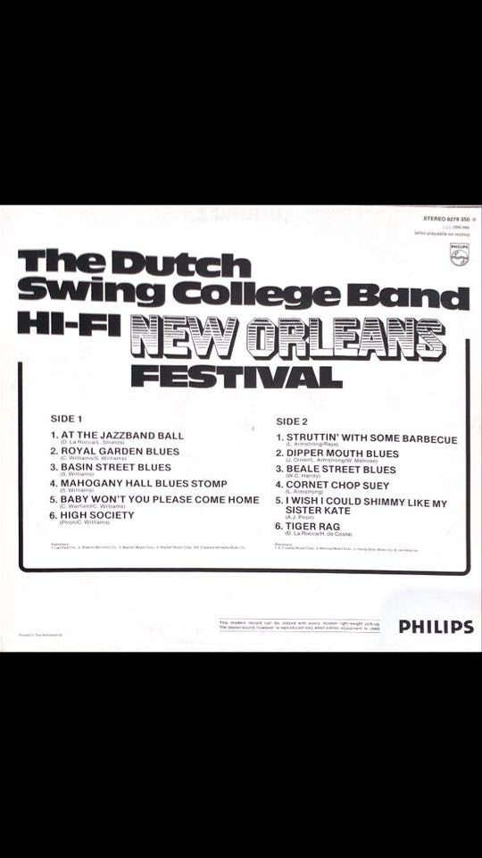 The Dutch Swing College Band : Hi-Fi New Orleans Festival (LP, Comp)