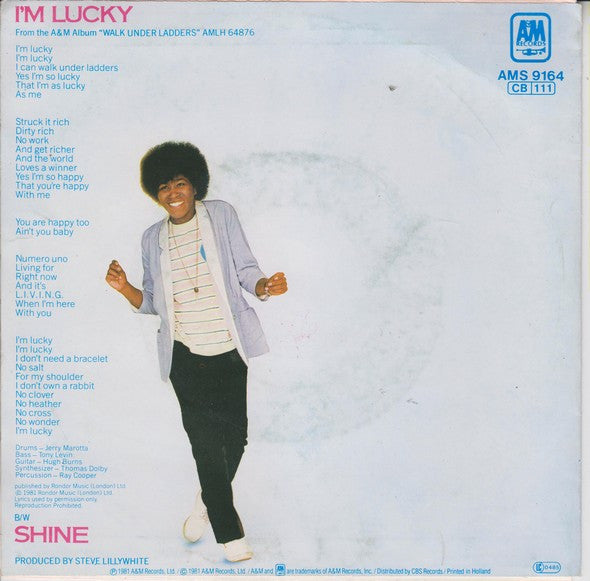 Joan Armatrading : I'm Lucky (7", Single)