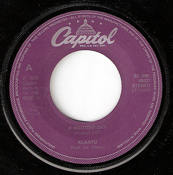 Klaatu : A Routine Day / Older (7", Single)
