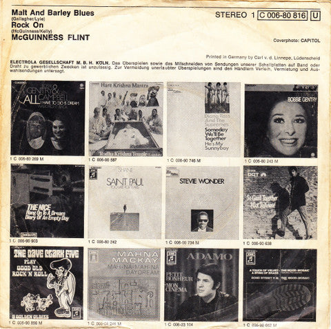 McGuinness Flint : Malt And Barley Blues (7", Single)