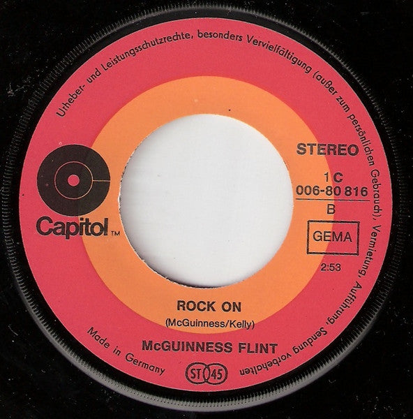 McGuinness Flint : Malt And Barley Blues (7", Single)