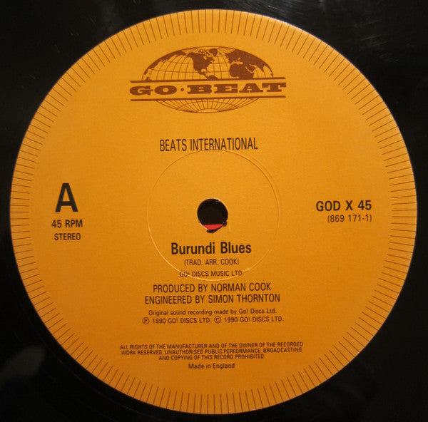Beats International : Burundi Blues (12", Single)