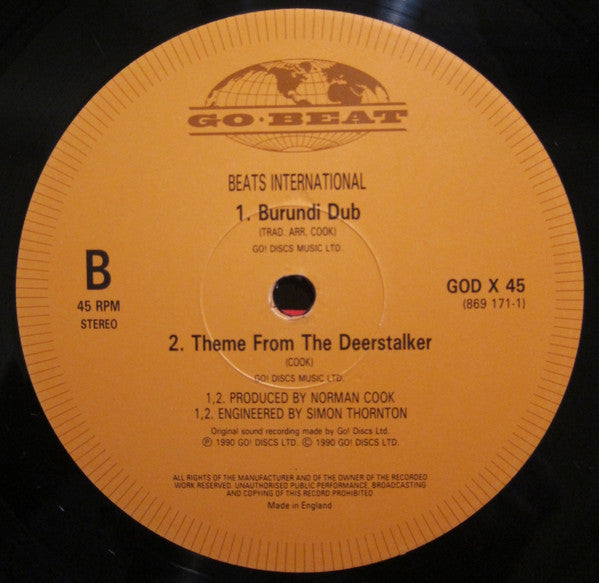 Beats International : Burundi Blues (12", Single)