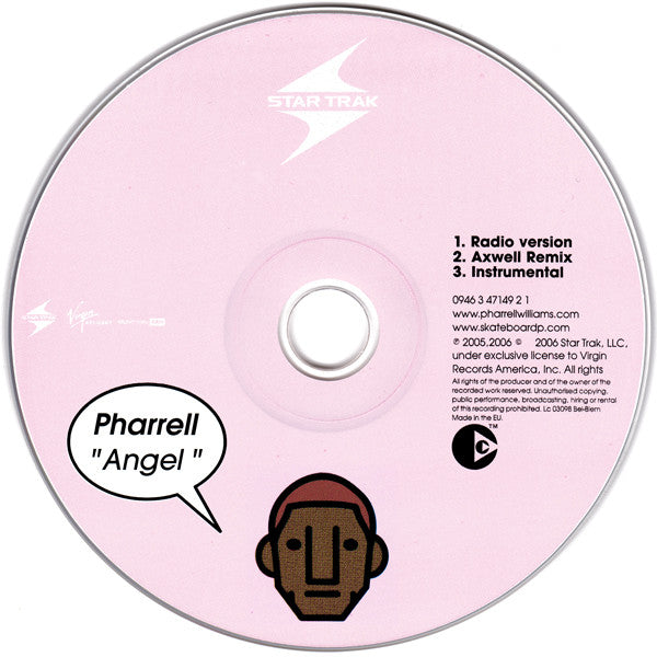 Pharrell Williams : Angel (CD, Single, Copy Prot.)