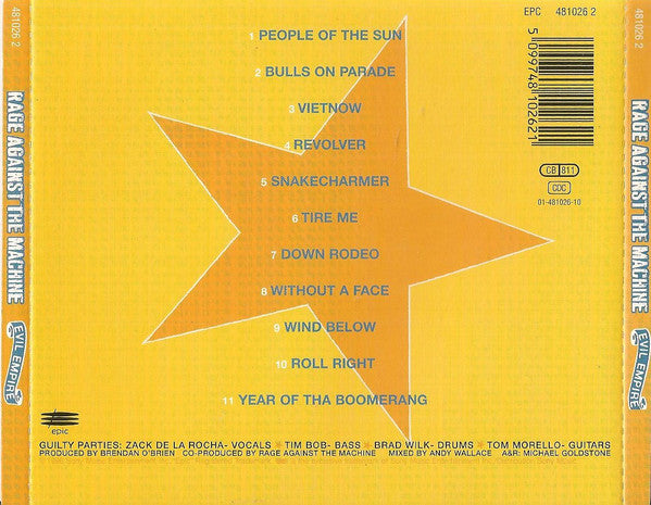 Rage Against The Machine : Evil Empire (CD, Album, RP)