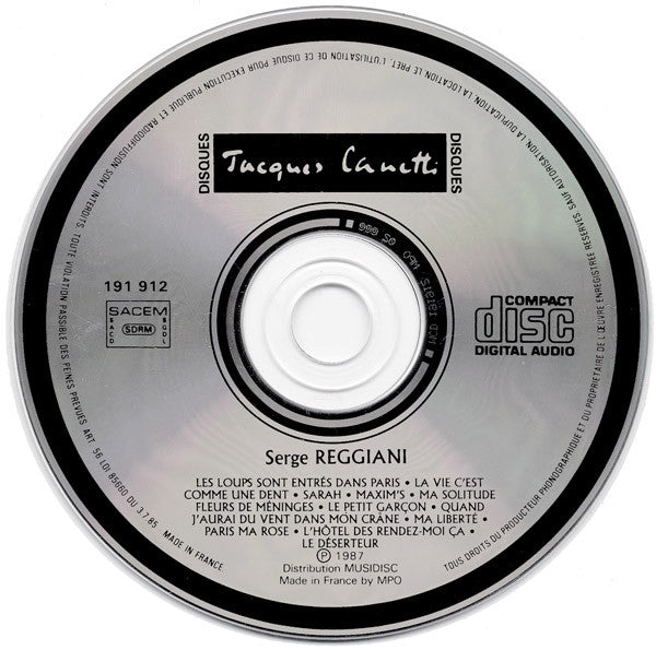 Serge Reggiani : Serge Reggiani (CD, Album, RE)