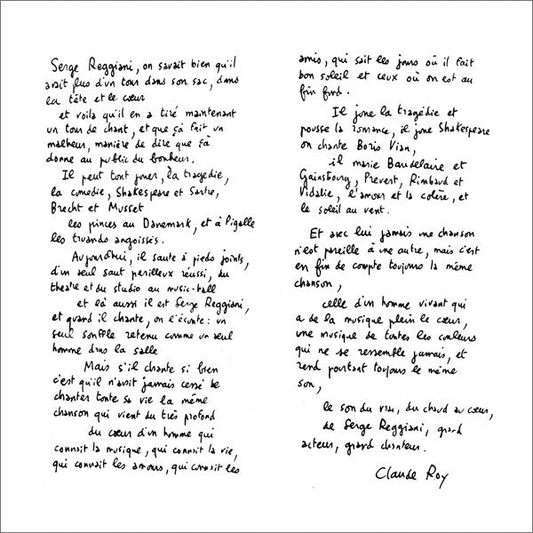 Serge Reggiani : Serge Reggiani (CD, Album, RE)