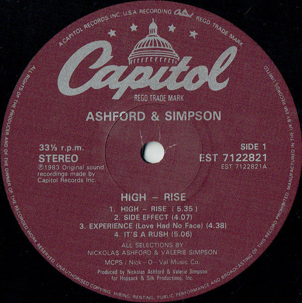 Ashford And Simpson* : High-Rise (LP, Album)