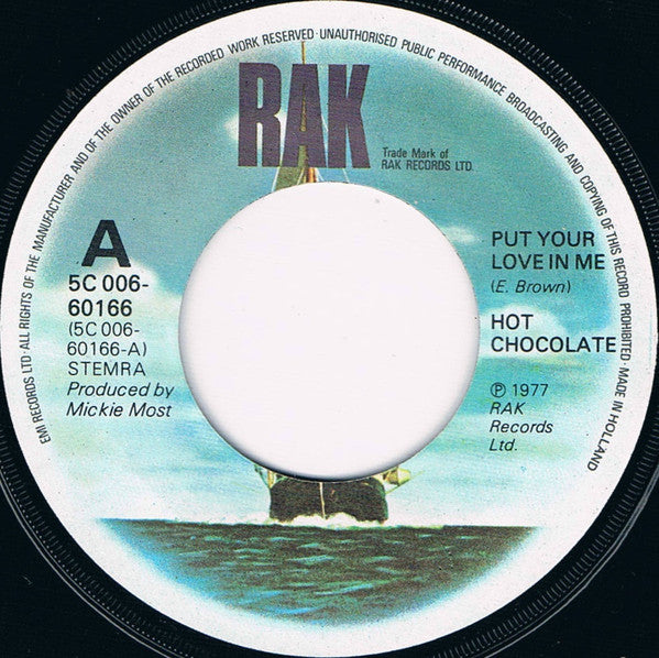 Hot Chocolate : Put Your Love In Me (7", Single)