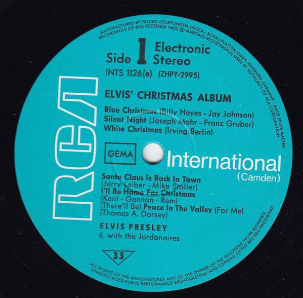 Elvis Presley : Elvis' Christmas Album (LP, Album)