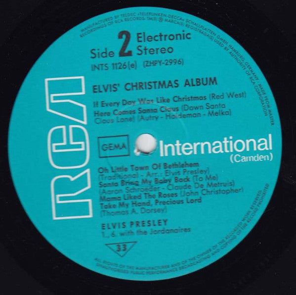 Elvis Presley : Elvis' Christmas Album (LP, Album)