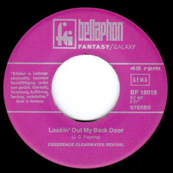 Creedence Clearwater Revival : Lookin' Out My Back Door / Long As I Can See The Light (7", Single)