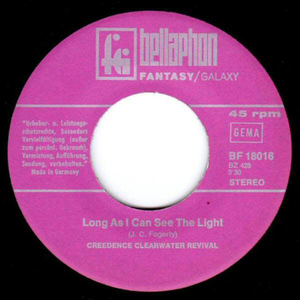 Creedence Clearwater Revival : Lookin' Out My Back Door / Long As I Can See The Light (7", Single)