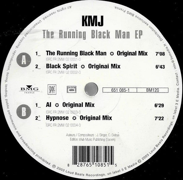 KMJ : The Running Black Man EP (12", EP)