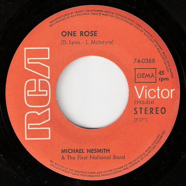 Michael Nesmith & The First National Band : Joanne (7", Single)