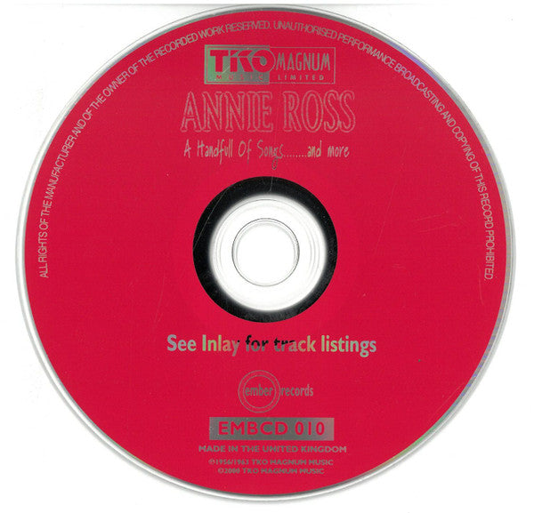 Annie Ross : Sings A Handful Of Songs (CD, Album, RE)
