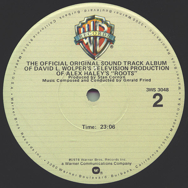 Gerald Fried : Roots (The Official Original Sound Track Album Of David L. Wolper's Television Production Of Alex Haley's) (3xLP, Album)