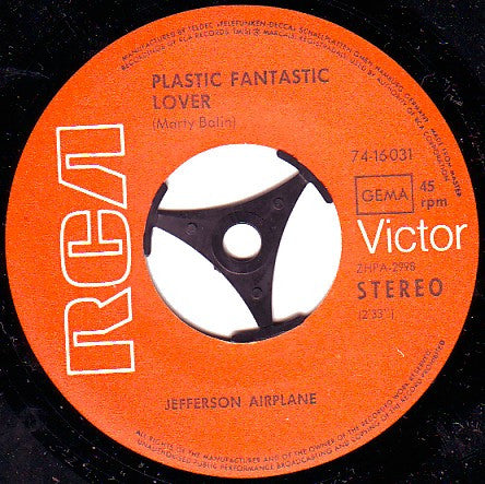 Jefferson Airplane : She Has Funny Cars (7", Single)