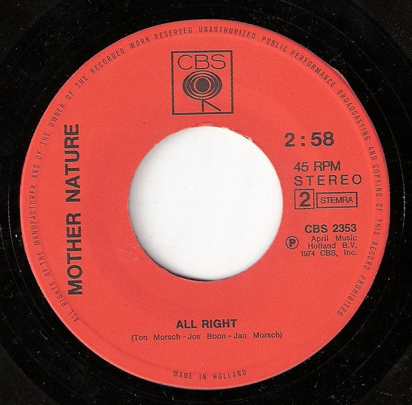 Mother Nature (9) : Come In My Heart (7", Single)