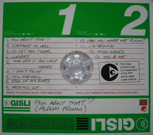 Gisli (2) : How About That ? (Album Promo) (CD, Album, Copy Prot., Promo)