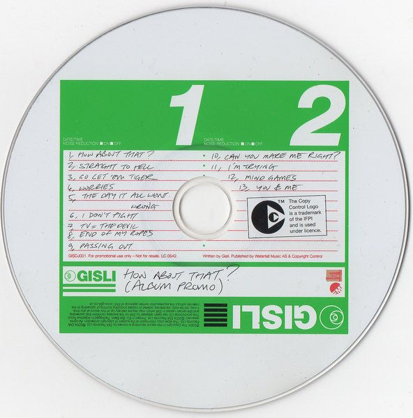 Gisli (2) : How About That ? (Album Promo) (CD, Album, Copy Prot., Promo)