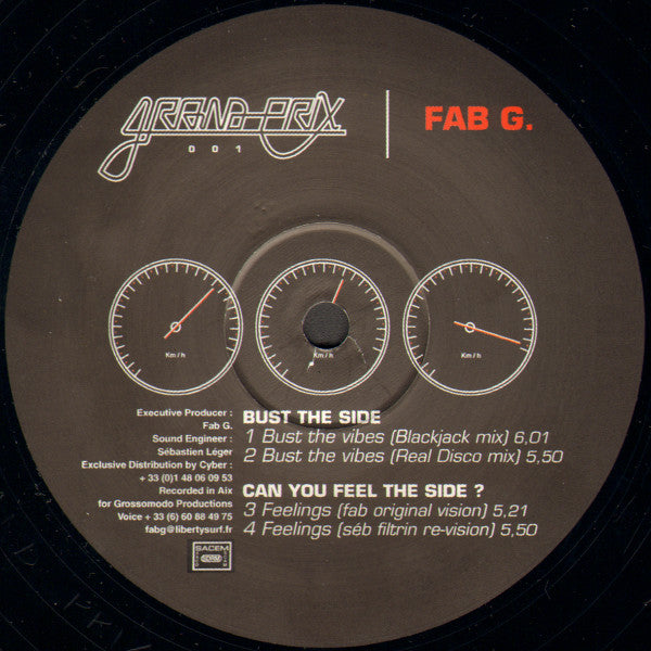 Fab G. : Bust The Vibes / Feelings (12")