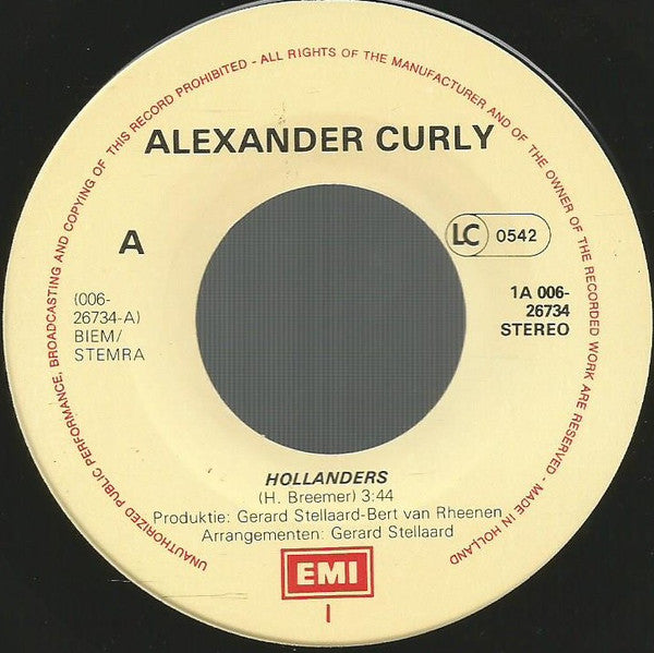 Alexander Curly : Hollanders (7", Single, Big)