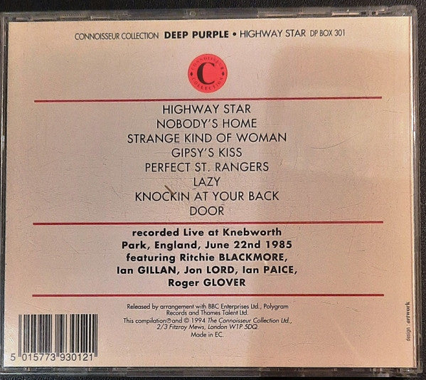 Deep Purple : Deep Purple On Stage - Highway Star (CD, Comp)