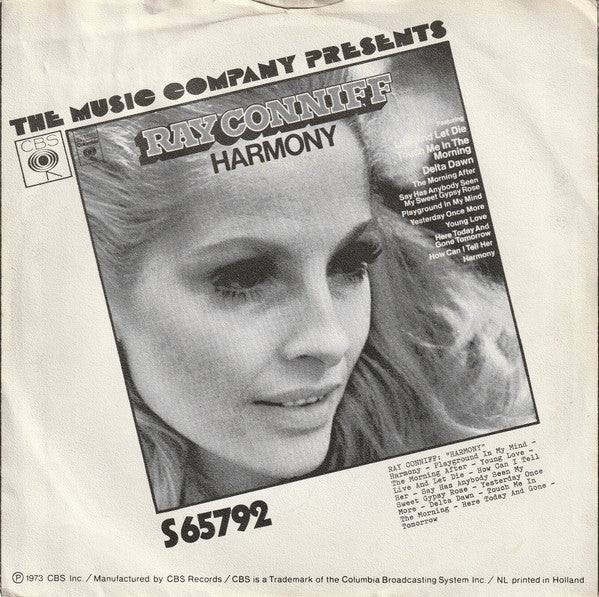 Ray Conniff : Harmony (7", Single)