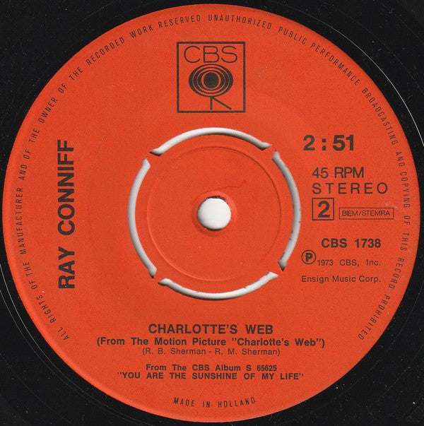 Ray Conniff : Harmony (7", Single)