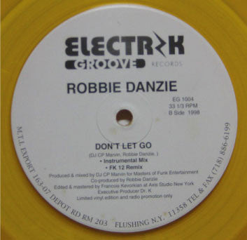 Robbie Danzie : Give Me Your Love / Don't Let Go (12", Ltd, Yel)